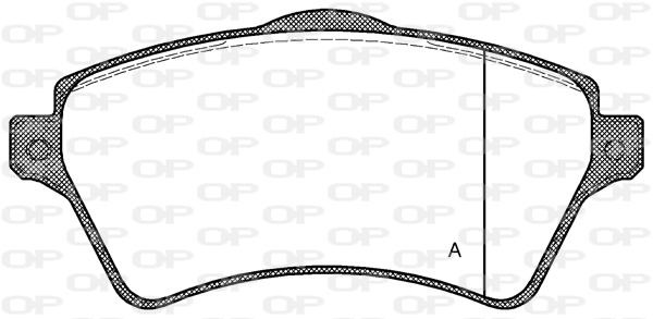 OPEN PARTS Комплект тормозных колодок, дисковый тормоз BPA0822.00